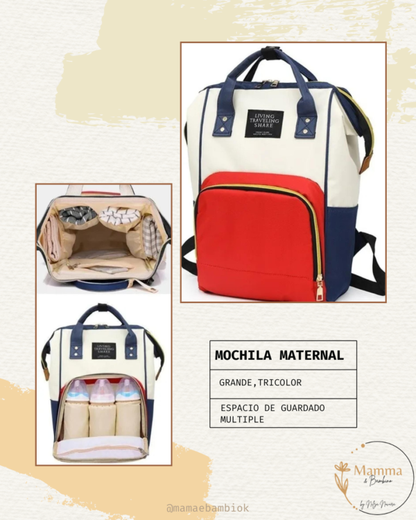 Mochila Maternal Living Traveling Share con Cambiador Mochila Maternal Living Traveling Share con Cambiador