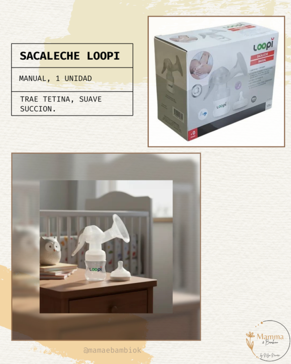 Extractor Sacaleche Manual Loopi con Sistema de Masaje