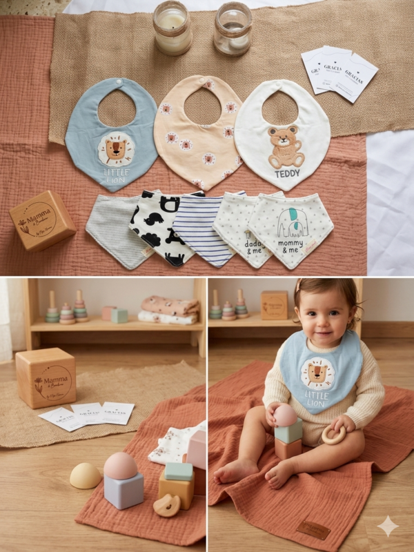 Baberos bandanas Daddy set por 2