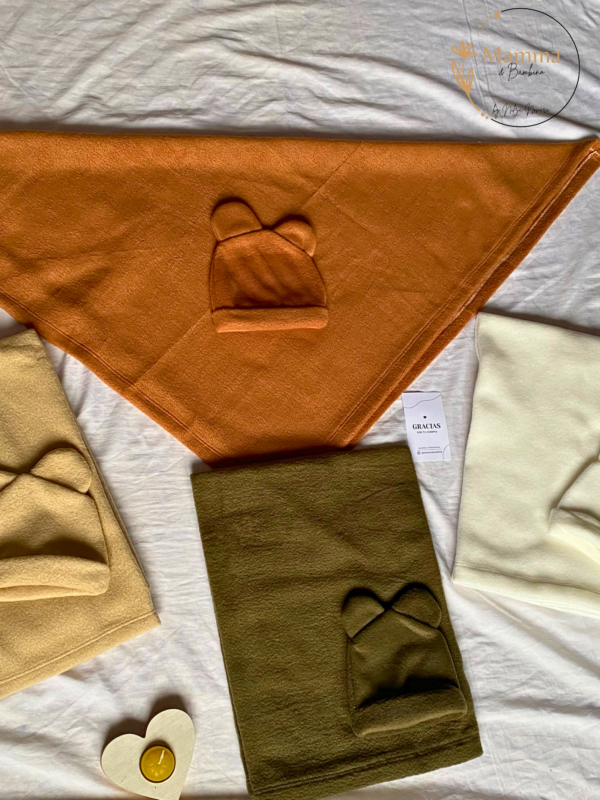 Set bambino Manta Polar + Gorrito con Orejitas