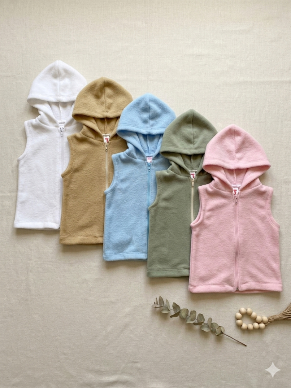 Chaleco Polar Soft Unisex con Capucha