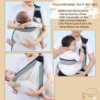 Porta Bebé Ergonómico "Multy-Red" – Gris & Blanco