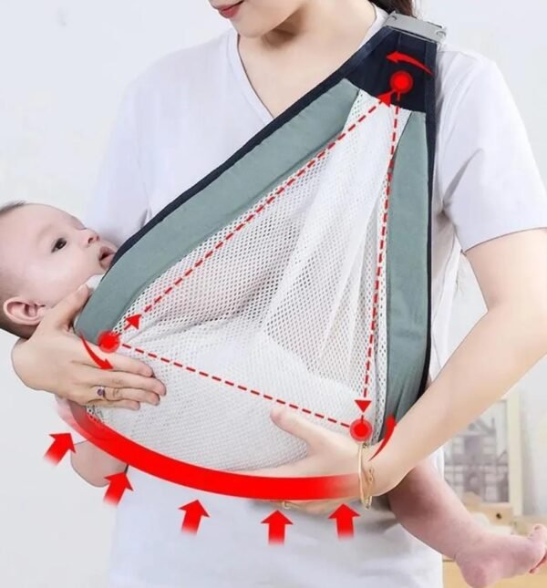 Porta Bebé Ergonómico "Multy-Red" – Gris & Blanco