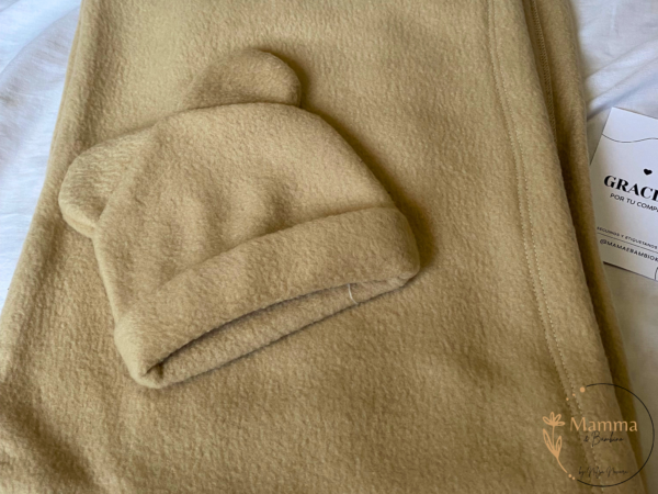 Set bambino Manta Polar + Gorrito con Orejitas