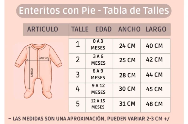 talles Gaudi Enteritos Enterito de Plush Selva
